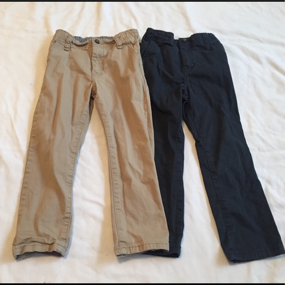 2 Pairs Boys Wrangler Khaki Pants 5T